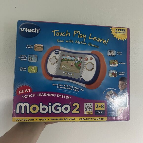 New VTech Blue Orange MobiGo 2 Touch Learning Handheld System - Picture 1 of 6